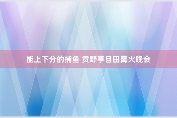 能上下分的捕鱼 贡野享目田篝火晚会