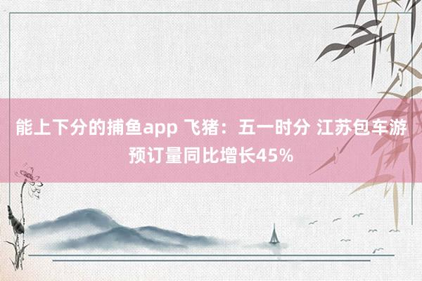 能上下分的捕鱼app 飞猪：五一时分 江苏包车游预订量同比增长45%