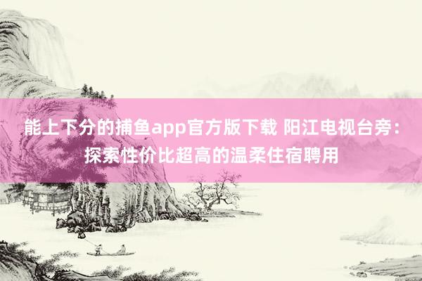 能上下分的捕鱼app官方版下载 阳江电视台旁：探索性价比超高的温柔住宿聘用