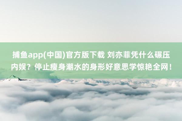 捕鱼app(中国)官方版下载 刘亦菲凭什么碾压内娱？停止瘦身潮水的身形好意思学惊艳全网！