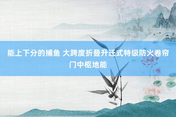 能上下分的捕鱼 大跨度折叠升迁式特级防火卷帘门中枢地能