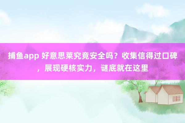捕鱼app 好意思莱究竟安全吗？收集信得过口碑，展现硬核实力，谜底就在这里