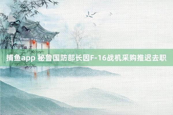 捕鱼app 秘鲁国防部长因F-16战机采购推迟去职