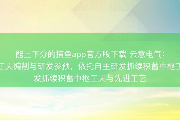能上下分的捕鱼app官方版下载 云意电气：公司高度可爱工夫编削与研发参预，依托自主研发抓续积蓄中枢工夫与先进工艺